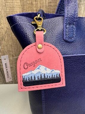 Portland Leather Oregon Charm FOXGLOVE FAST SHIP MOUNTAIN Bag Charm Pacific NW